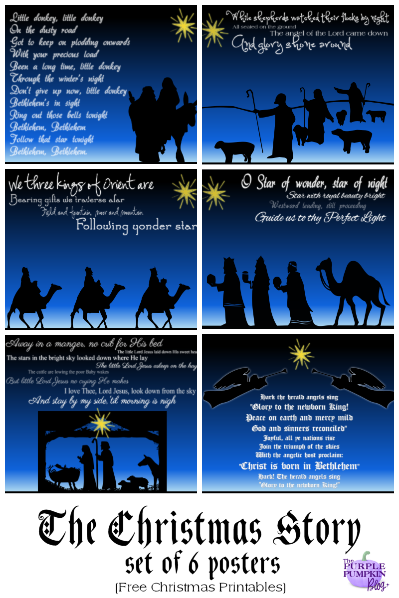 the christmas story set of 6 posters - free printables